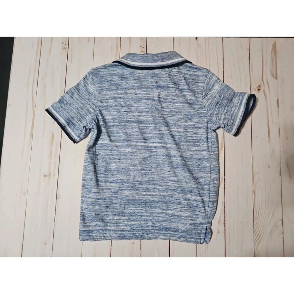 Calvin Klein Jeans Boys 3T Blue Marled Polo Shirt Short Sleeve Collared - Picture 6 of 8